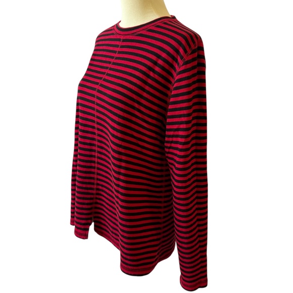 IRIDIUM REVERSIBLE TOP PULL ON PIMA COTTON STRIPES COMFY CREWNECK CASUAL S - Picture 4 of 8